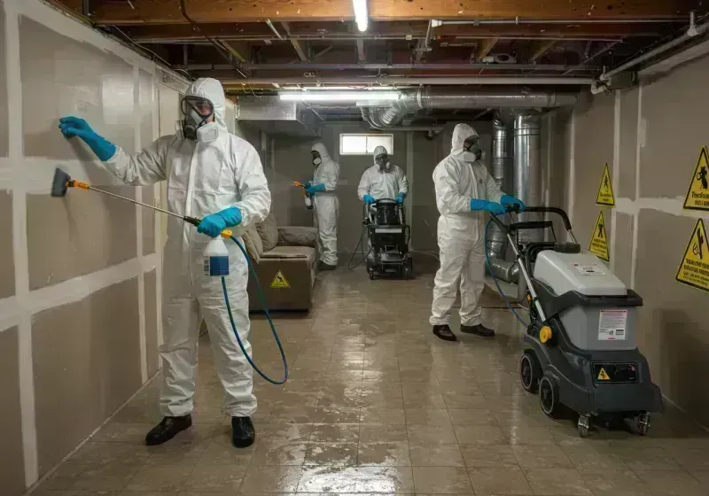 Basement Moisture Removal and Structural Drying process in Country Club, CA